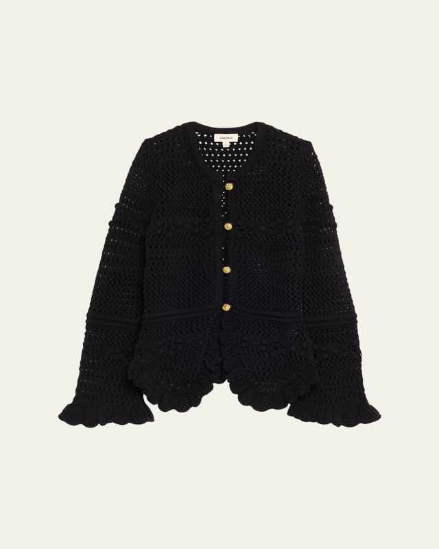 Kiva Ruffled Knit Cardigan